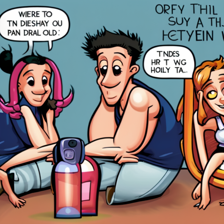 sexting in Cartoon style