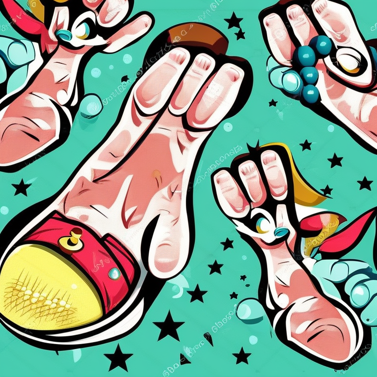 feet in Cartoon style