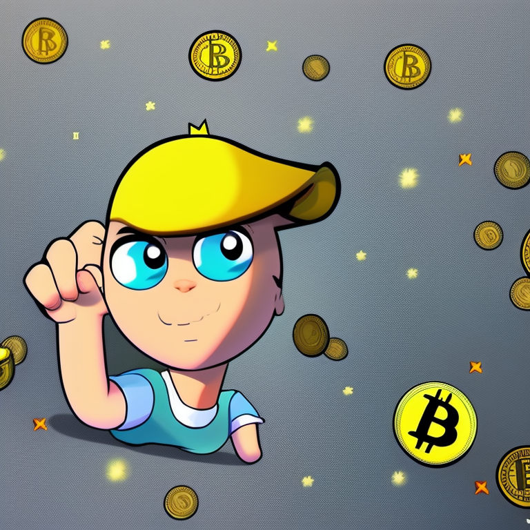 crypto in Cartoon style