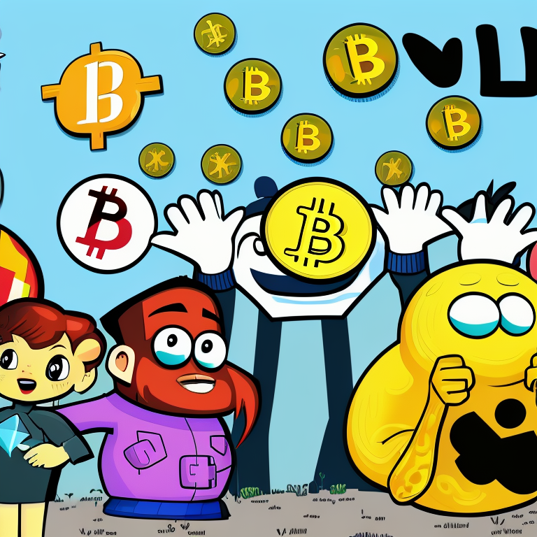 crypto in Cartoon style