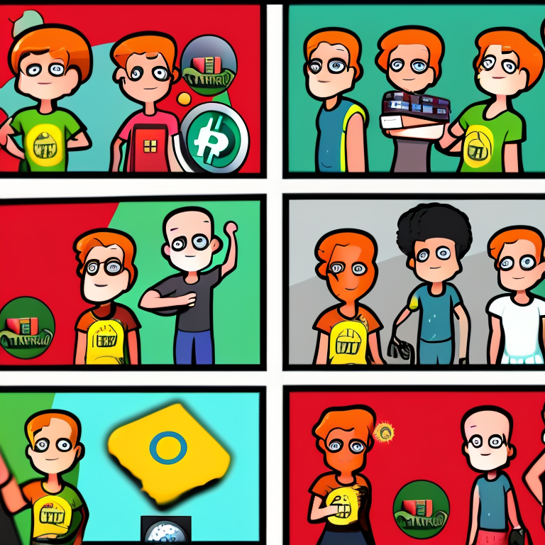 crypto in Cartoon style