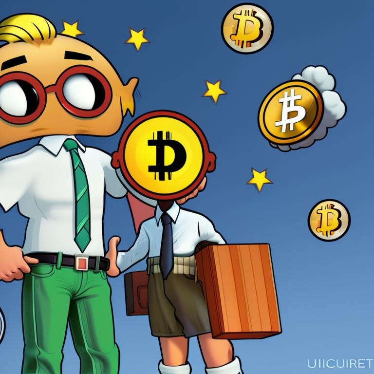 crypto in Cartoon style