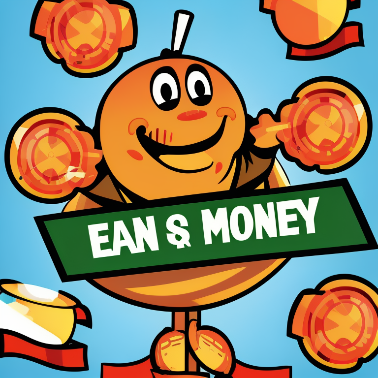 earn money in Cartoon style