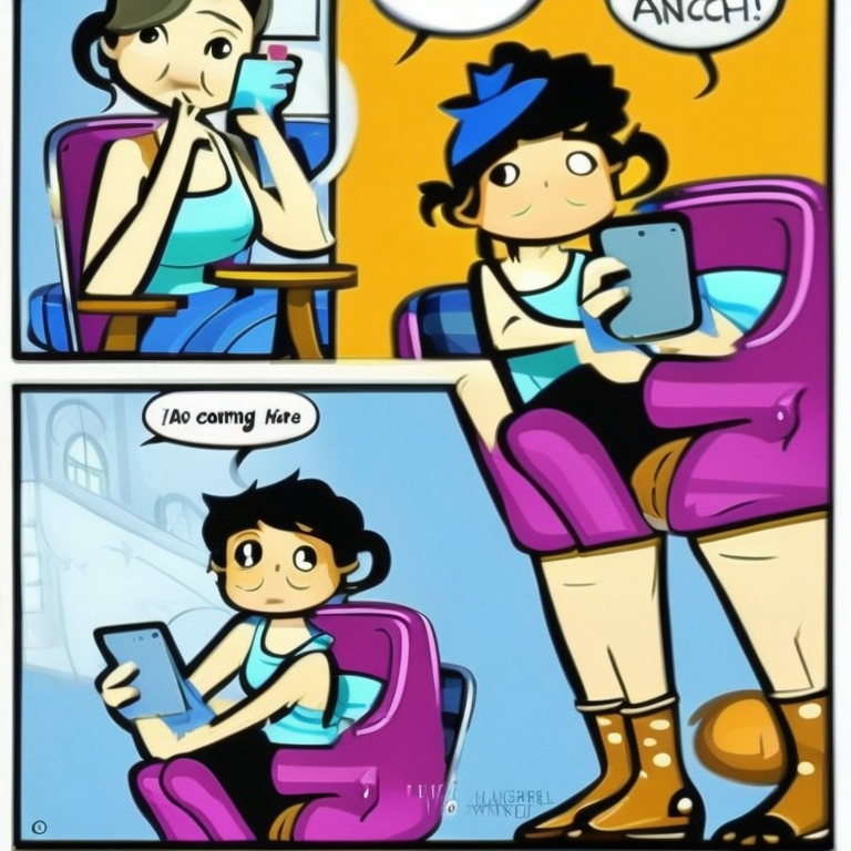 sexting in Cartoon style