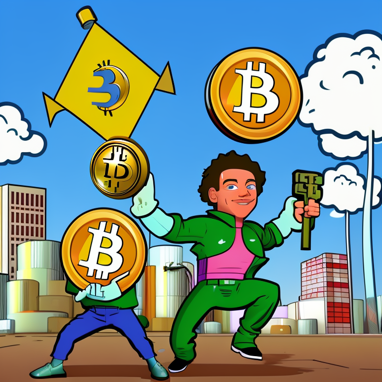 crypto in Cartoon style