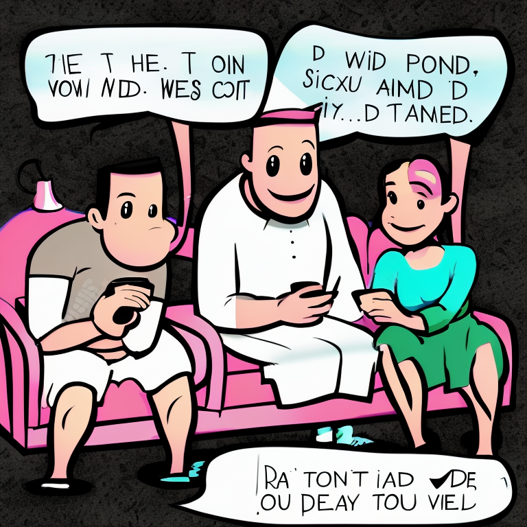 sexting chat in Cartoon style