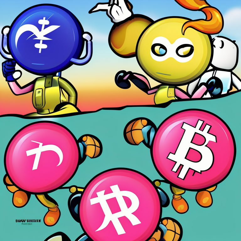 crypto in Cartoon style