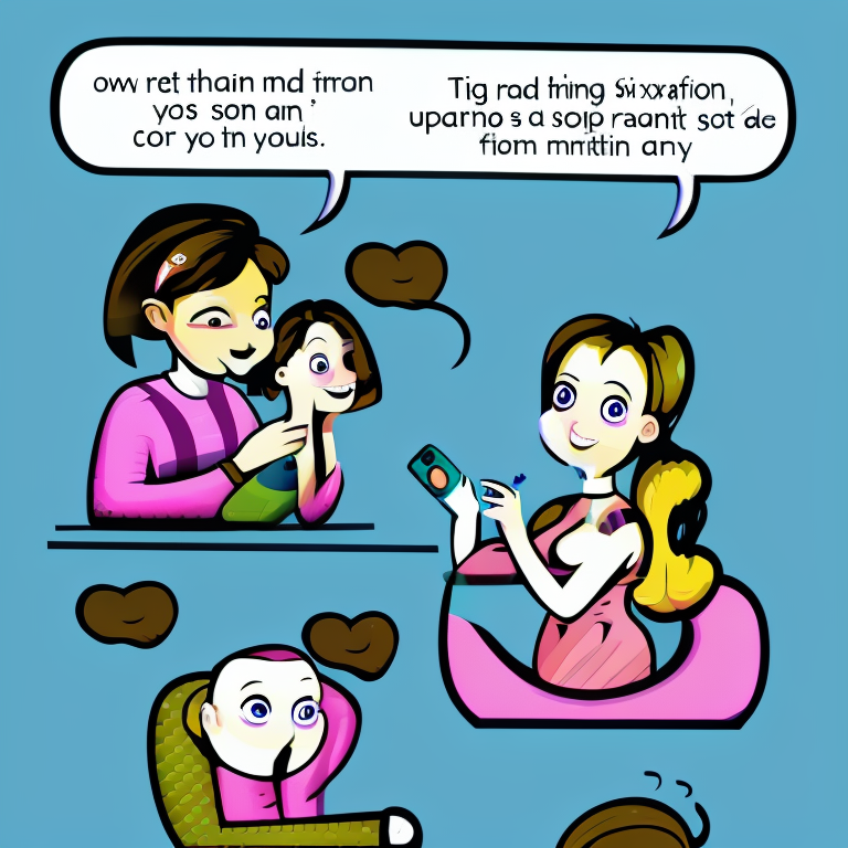 sexting chat in Cartoon style