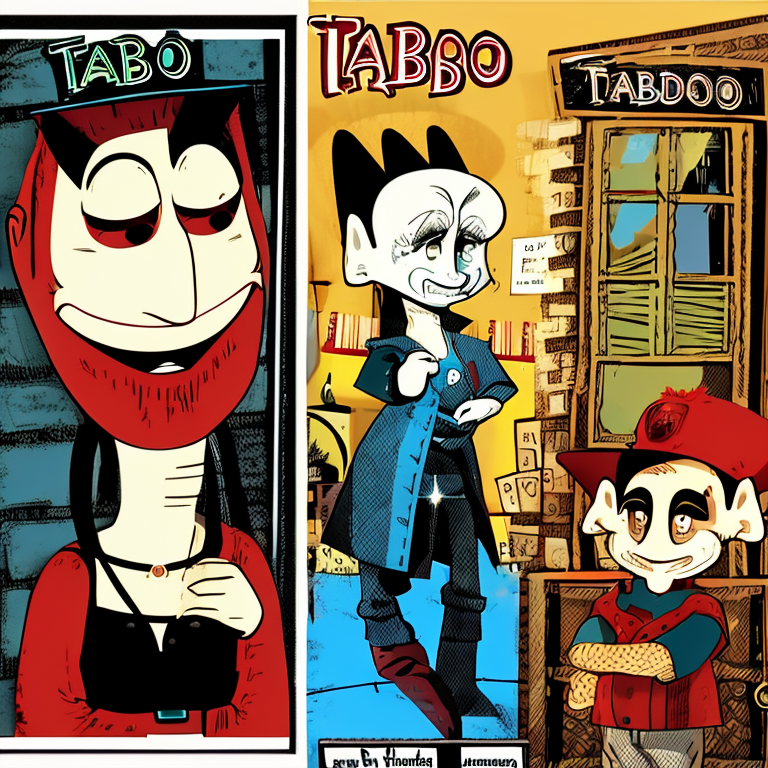 taboo in Cartoon style