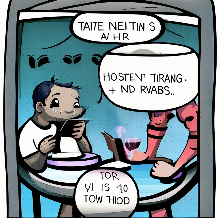 sexting chat in Cartoon style