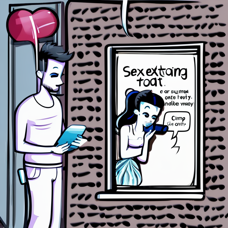 sexting chat in Cartoon style