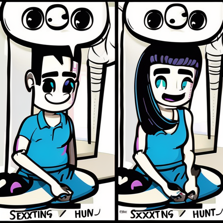 sexting chat in Cartoon style