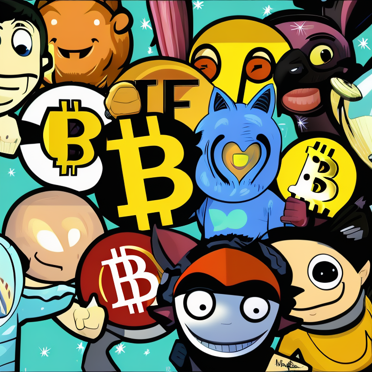 crypto in Cartoon style