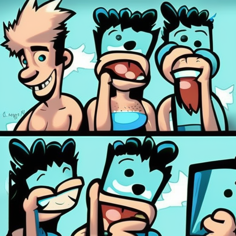 skype sexting in Cartoon style