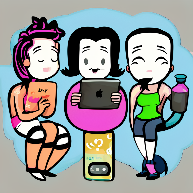 sexting chat in Cartoon style