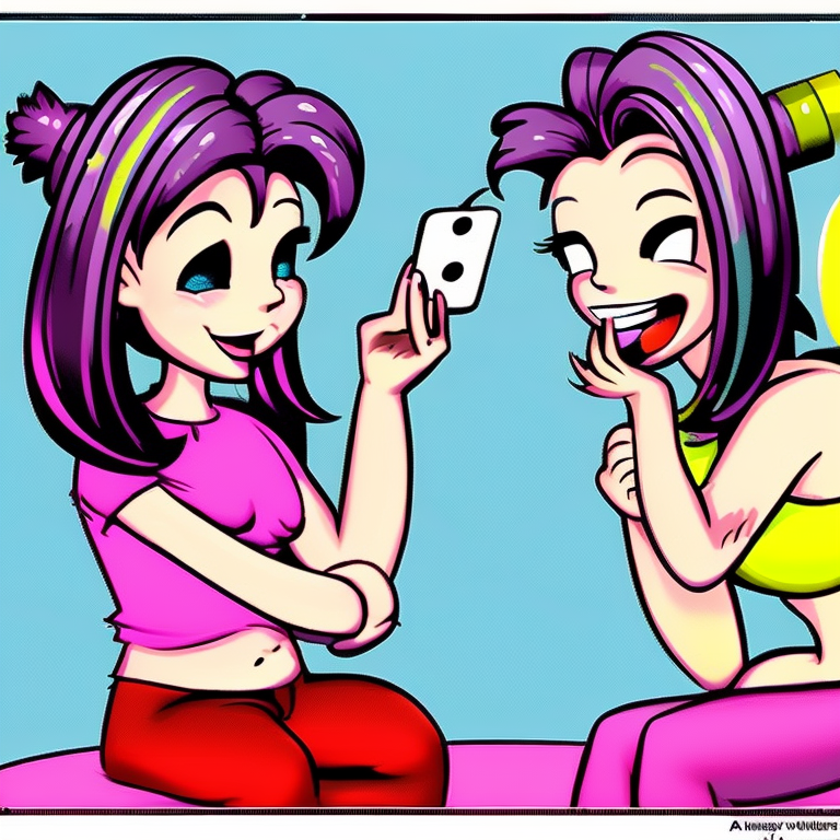 sexting chat in Cartoon style