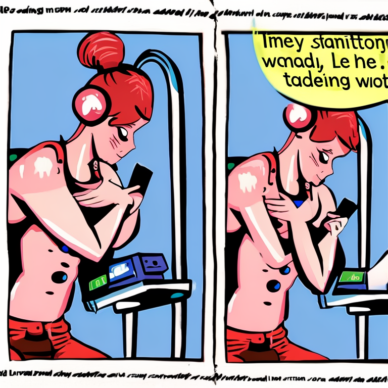 sexting in Cartoon style