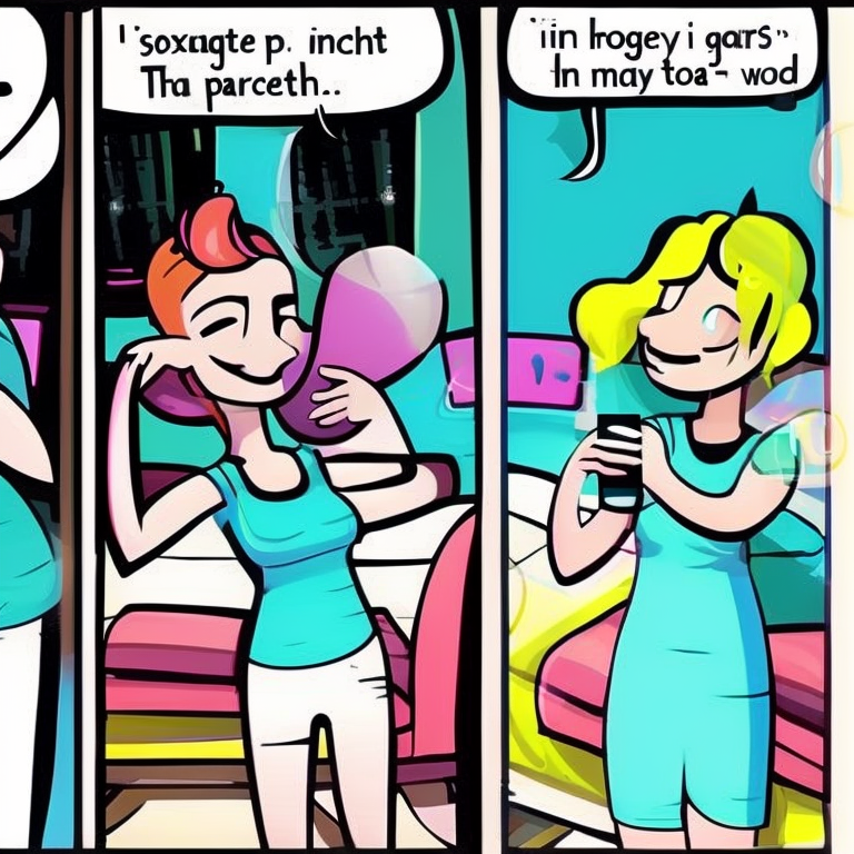 sexting chat in Cartoon style