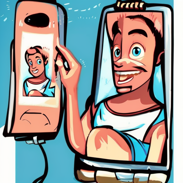 skype sexting in Cartoon style