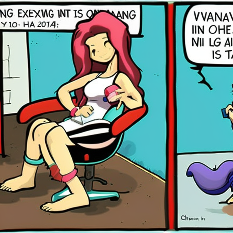 sexting in Cartoon style