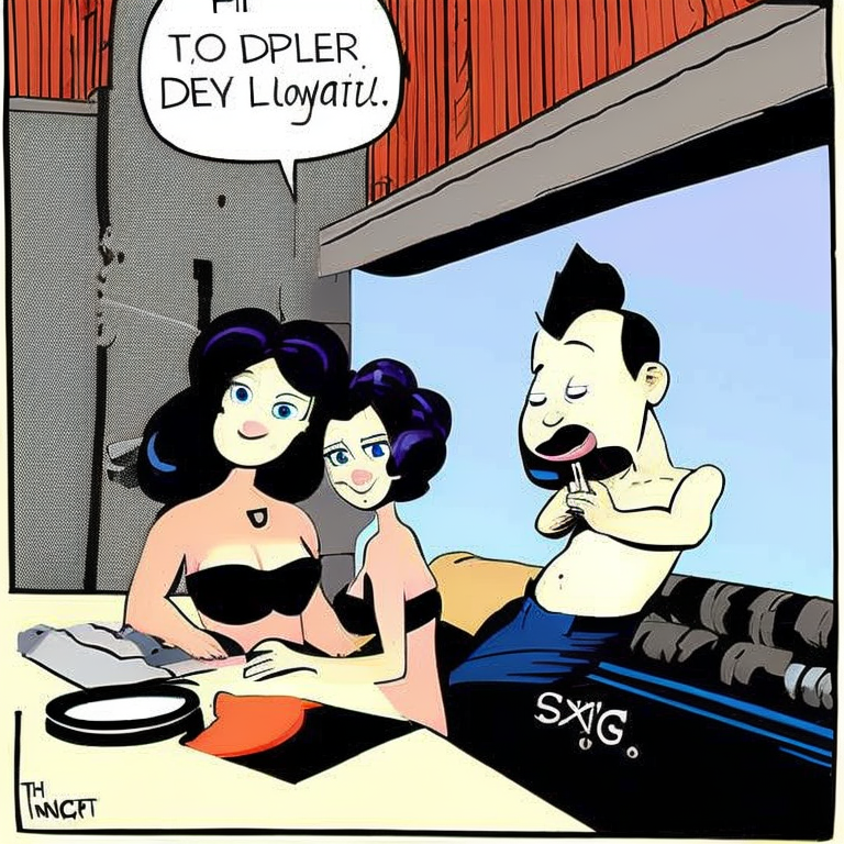 sexting in Cartoon style