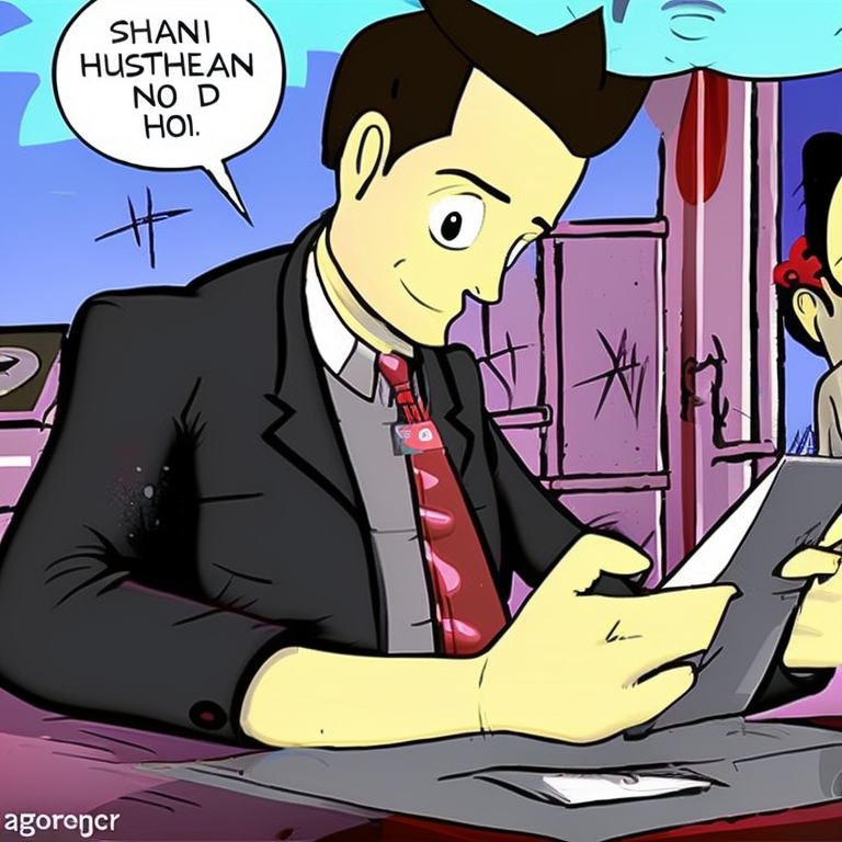 sexting in Cartoon style