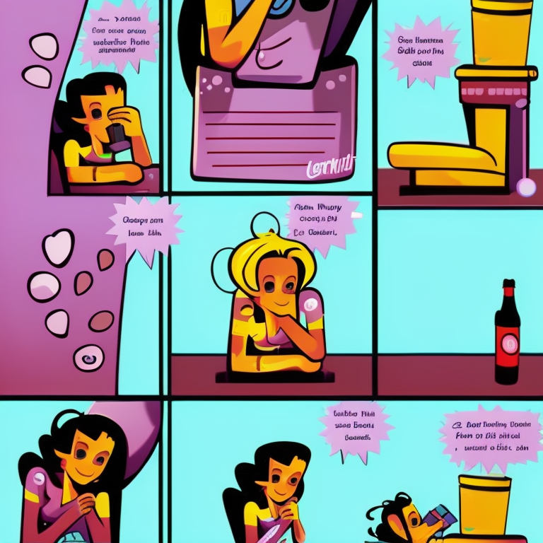 sexting chat in Cartoon style