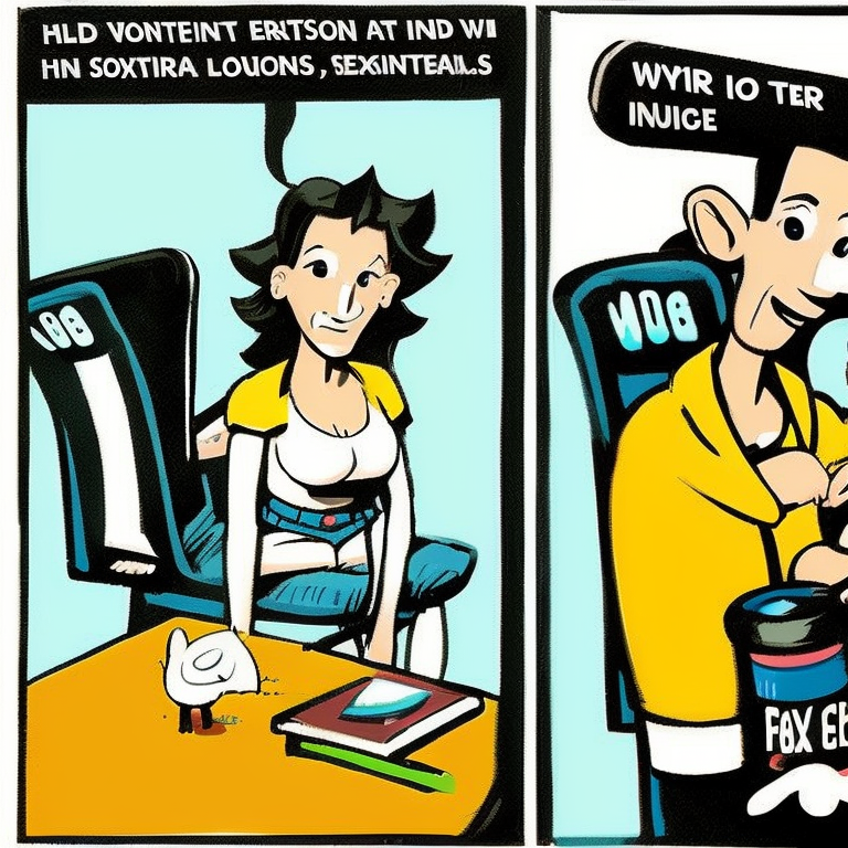 sexting in Cartoon style