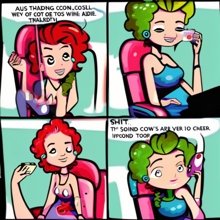 sexting in Cartoon style