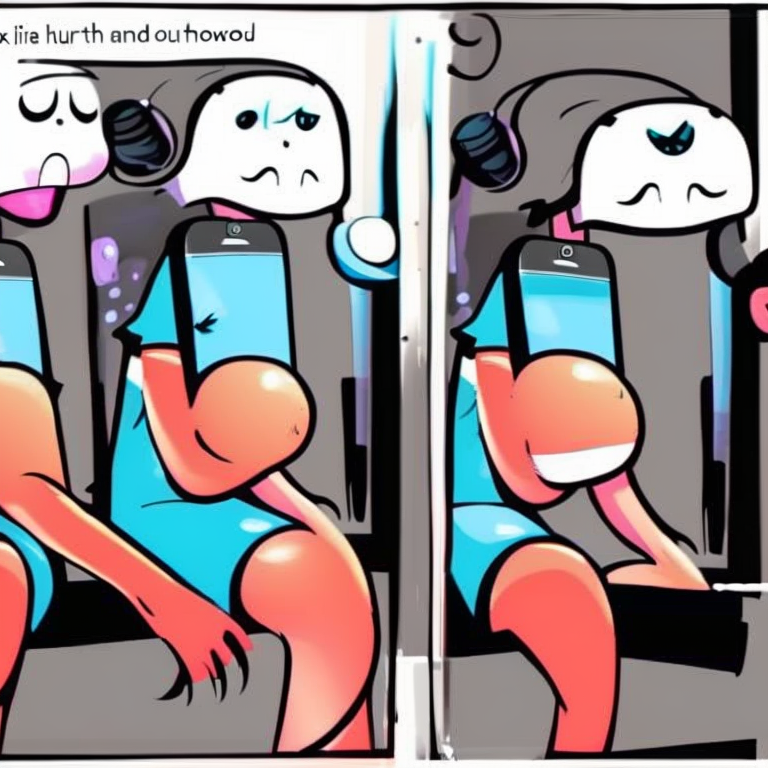 sexting chat in Cartoon style