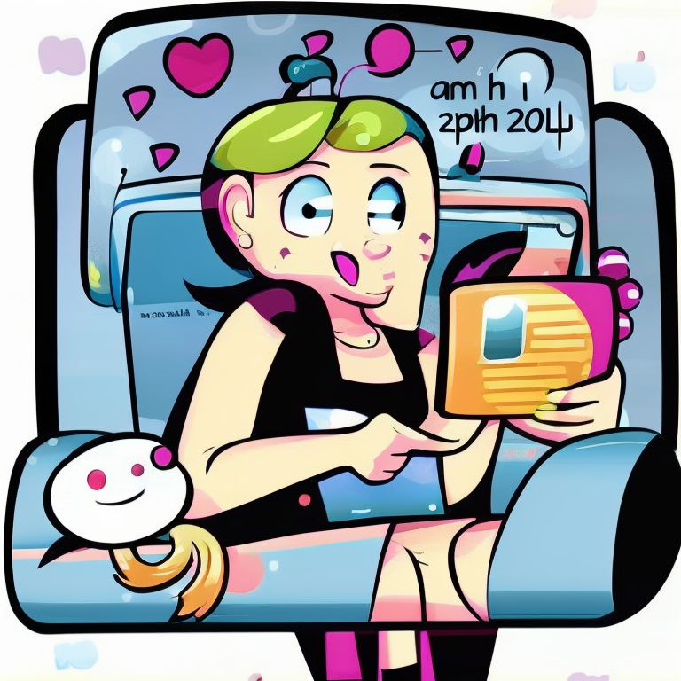 sexting chat in Cartoon style