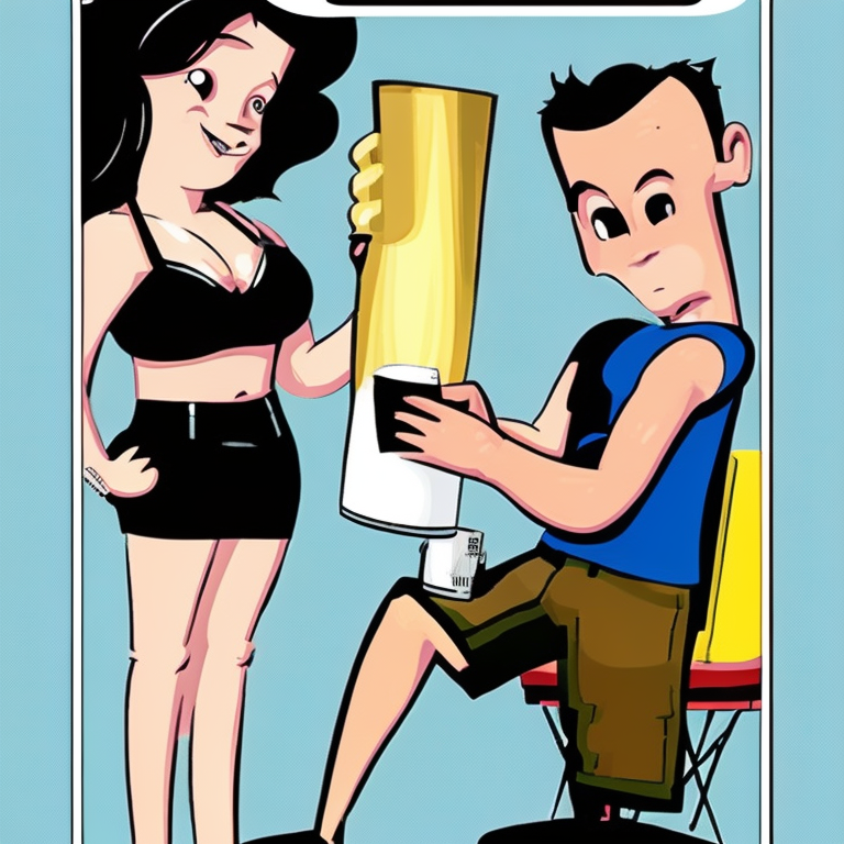 sexting in Cartoon style