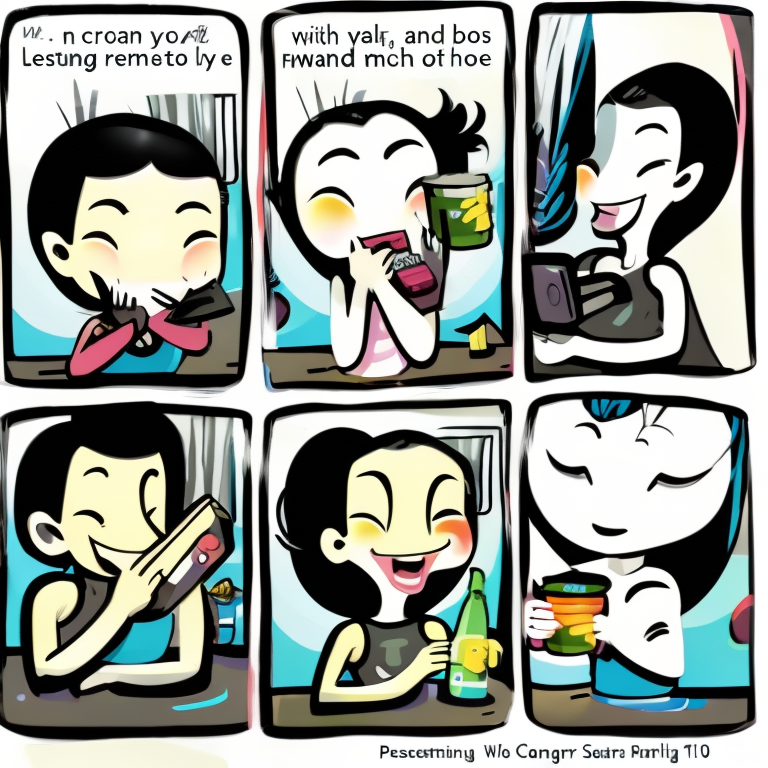 sexting in Cartoon style