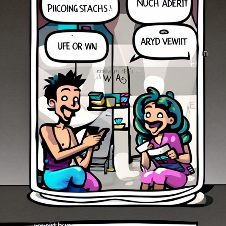 sexting chat in Cartoon style