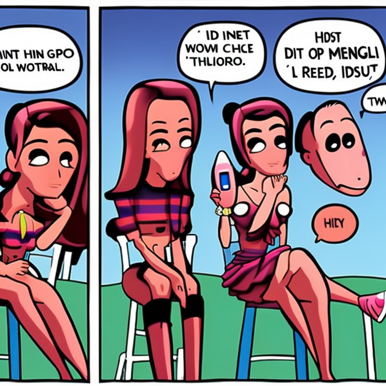 sexting in Cartoon style