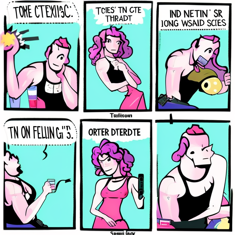 sexting in Cartoon style