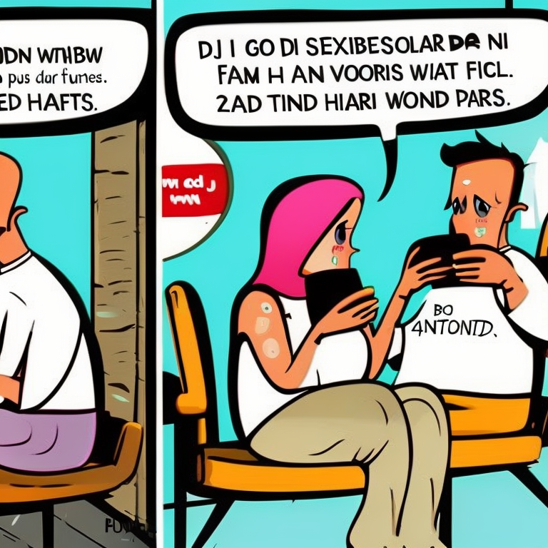 sexting chat in Cartoon style