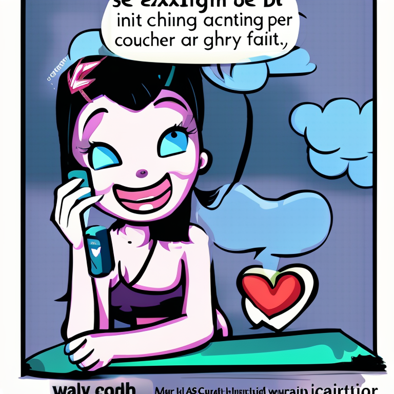 sexting chat in Cartoon style