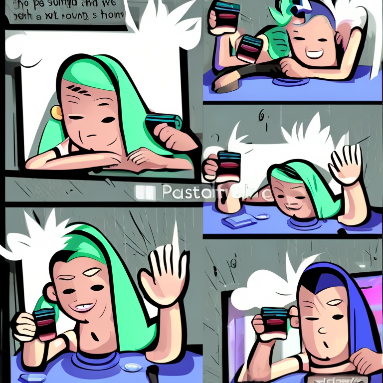 sexting in Cartoon style