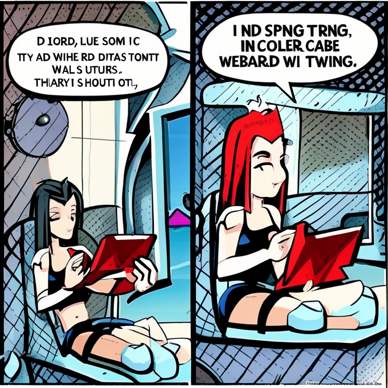 sexting in Cartoon style