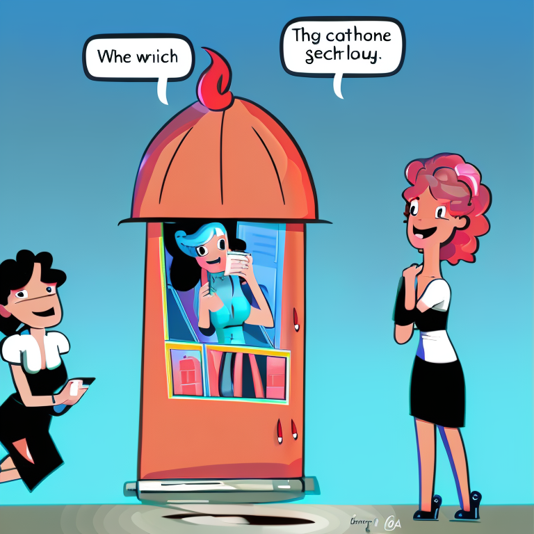 sexting chat in Cartoon style