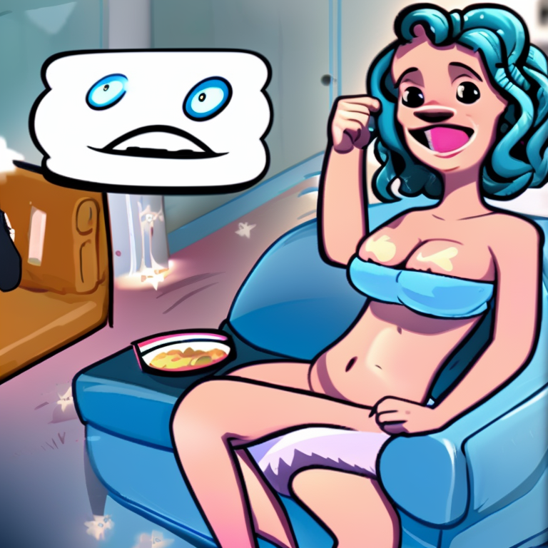 skype sexting in Cartoon style