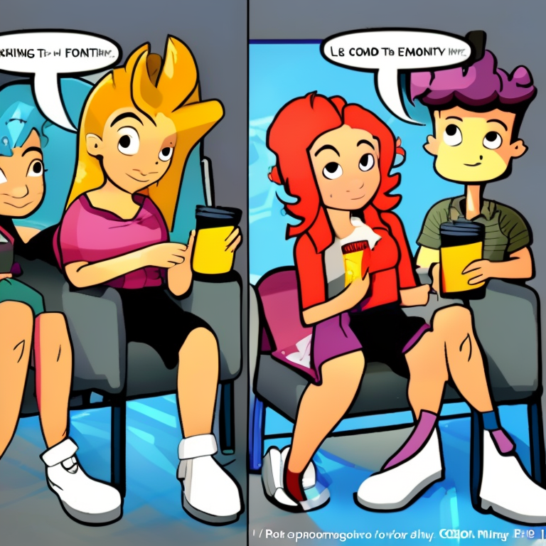 sexting in Cartoon style