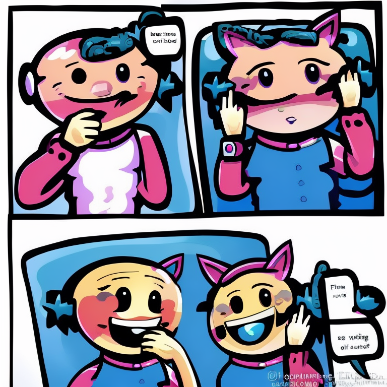 sexting chat in Cartoon style