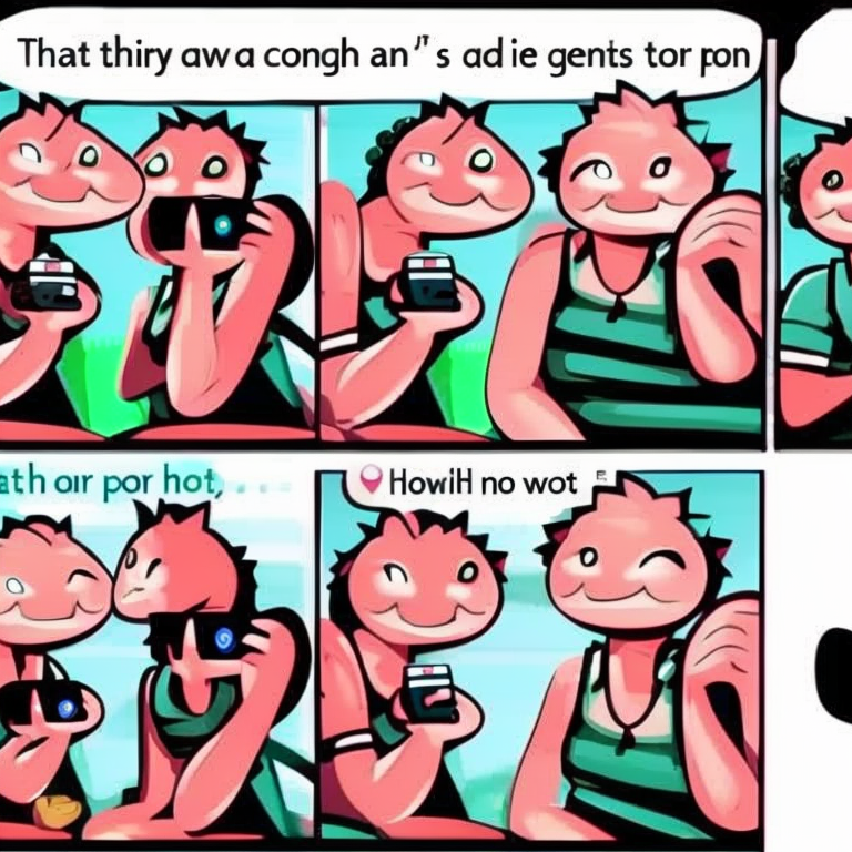 sexting chat in Cartoon style