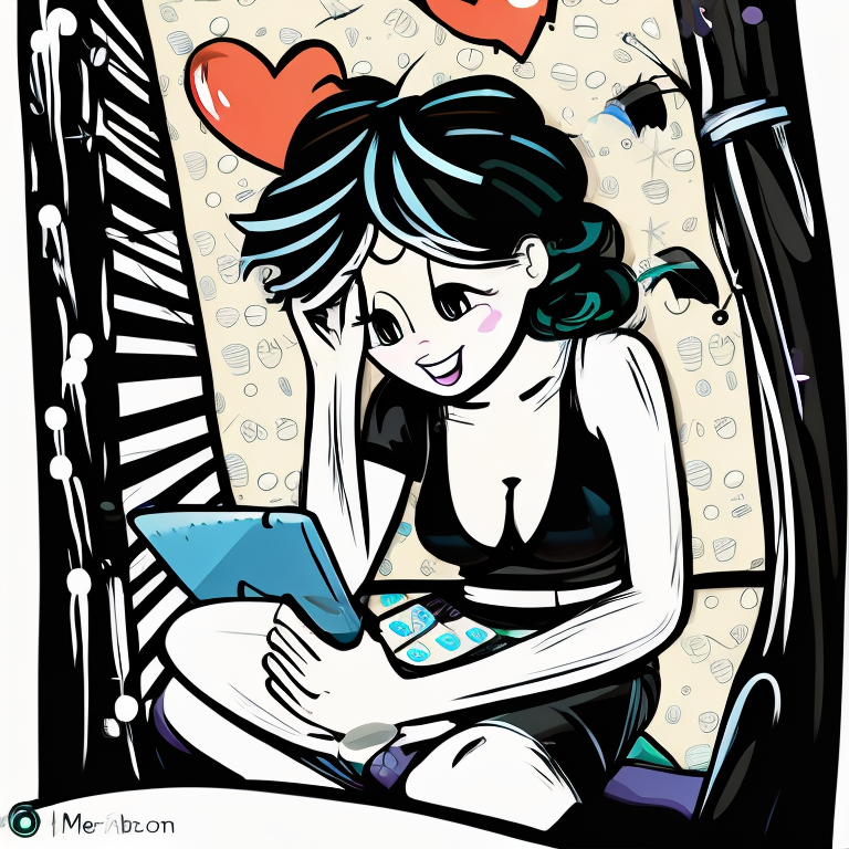 sexting chat in Cartoon style