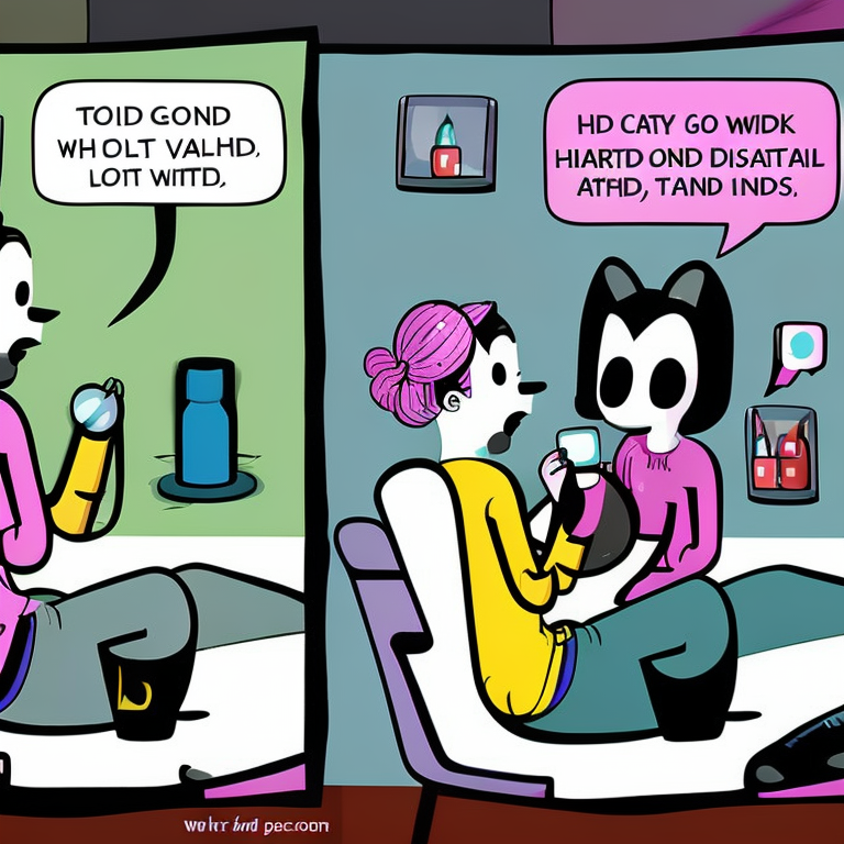 sexting chat in Cartoon style