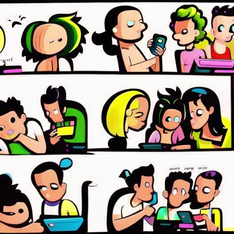 sexting chat in Cartoon style