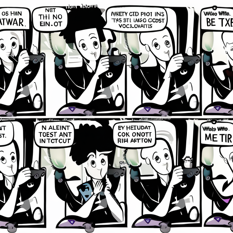 sexting in Cartoon style