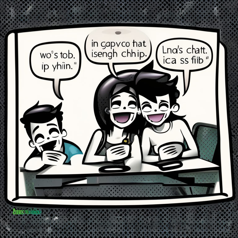 sexting chat in Cartoon style